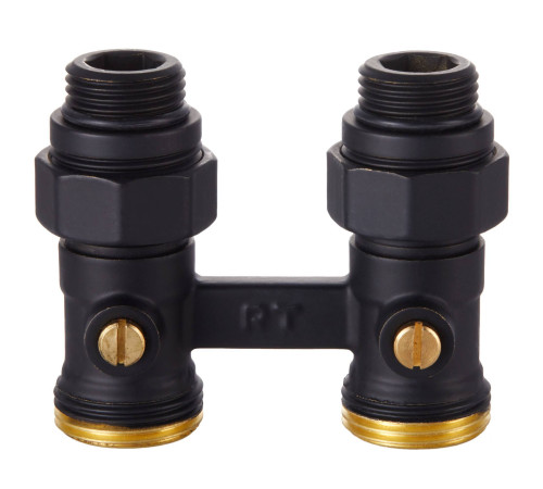 Узел нижнего подключения Royal Thermo прямой 1/2 x 3/4 EK черный RTE 07.00003