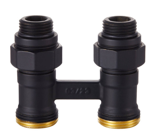 Узел нижнего подключения Royal Thermo прямой 1/2 x 3/4 EK черный RTE 07.00003