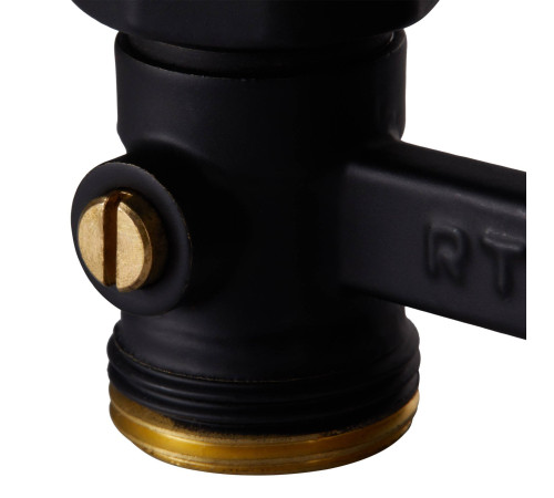 Узел нижнего подключения Royal Thermo прямой 1/2 x 3/4 EK черный RTE 07.00003