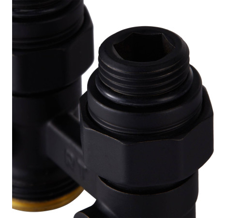 Узел нижнего подключения Royal Thermo прямой 1/2 x 3/4 EK черный RTE 07.00003