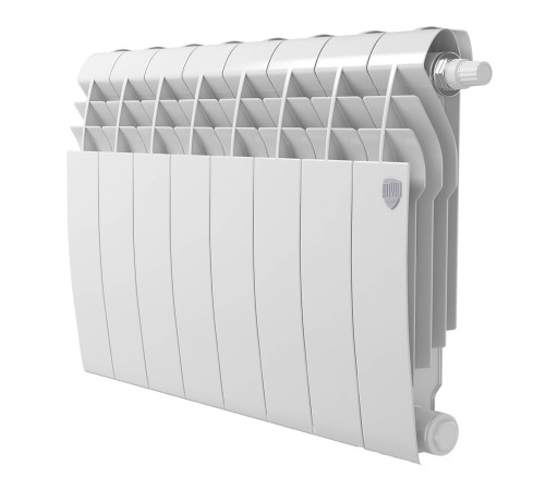 Биметаллический радиатор Royal Thermo BiLiner 350 Bianco Traffico VR 8 секций нижнее подключение 1506291