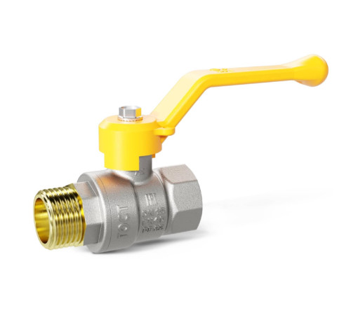 Кран шаровой латунный LD Pride 47.25.В-Н.Р.GAS Ду 25 Ру 40 вн-нр рычаг 47.25.В-Н.Р.GAS