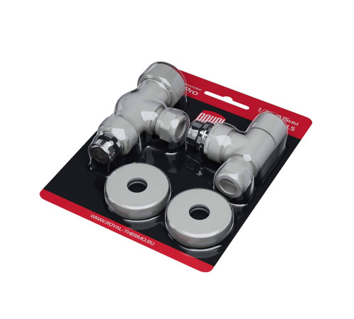 Набор термостатический осевой Royal Thermo Design Pro 15 мм M30x1,5 Белый НС-1646642