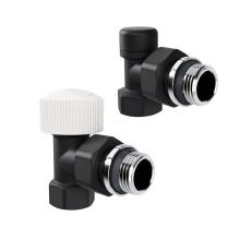 Набор термостатический угловой Royal Thermo Design 1/2 M30x1.5 черный НС-1640381
