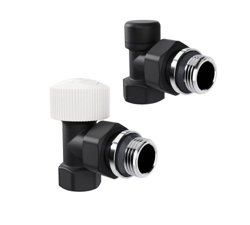Набор термостатический угловой Royal Thermo Design 1/2 M30x1.5 черный НС-1640381