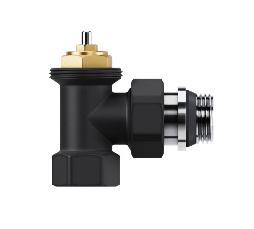 Набор термостатический угловой Royal Thermo Design 1/2 M30x1.5 черный НС-1640381