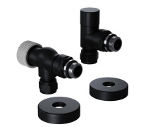 Набор термостатический осевой Royal Thermo Design Pro 15 мм M30x1,5 Черный НС-1646644