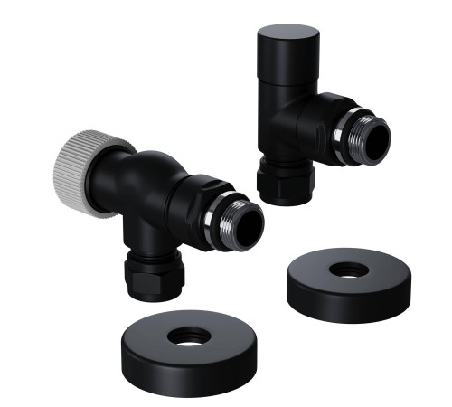 Набор термостатический осевой Royal Thermo Design Pro 15 мм M30x1,5 Черный НС-1646644