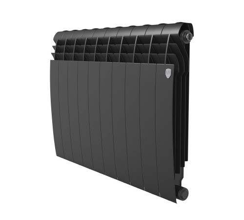 Радиатор биметаллический Royal Thermo BILINER 500 10 секций боковое подключение Чёрный НС-1682285