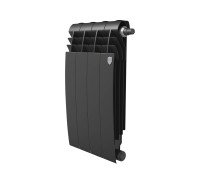 Радиатор биметаллический Royal Thermo BILINER 500 4 секции боковое подключение Чёрный НС-1682287