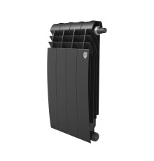 Радиатор биметаллический Royal Thermo BILINER 500 4 секции боковое подключение Чёрный НС-1682287