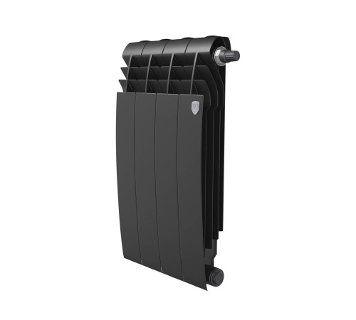 Радиатор биметаллический Royal Thermo BILINER 500 4 секции боковое подключение Чёрный НС-1682287