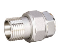 Соединение разъемное прямое LD американка DN20 вн-нр латунь никелированная LD.67.530.20