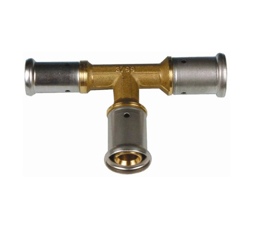 Тройник Henco латунный пресс переходный 20x20x16 мм 1647343