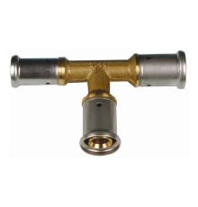 Тройник Henco латунный пресс переходный 26x20x20 мм 1647345