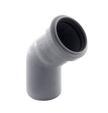 Отвод канализационный РТП 50 мм 67° серый 5067