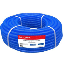 Труба гофрированная (кожух) РОСТерм ПНД 32 мм синяя 100 м 1591199
