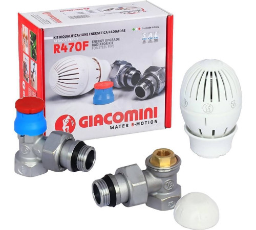 Комплект термостатический Giacomini R470F угловой 1/2 R470FX003
