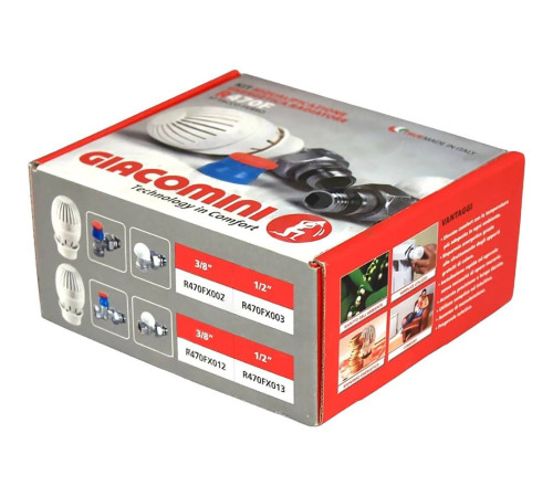 Комплект термостатический Giacomini R470F угловой 1/2 R470FX003