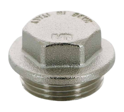 Заглушка латунная Uni-Fitt НР 1 дюйм никелированная 610N5000