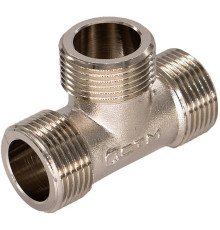 Тройник латунный никелированный CTM 1/2 НР-НР-НР НС-1206880