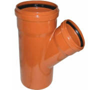 Тройник канализационный наружный Политэк 160x110/45° 1161145