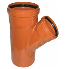 Тройник канализационный наружный Политэк 160x110/45° 1161145