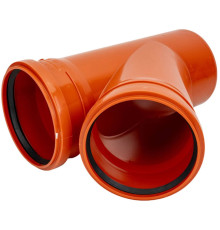 Тройник канализационный наружный Политэк 160x160/45° 1161645