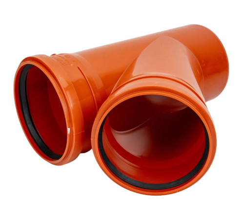 Тройник канализационный наружный Политэк 160x160/45° 1161645