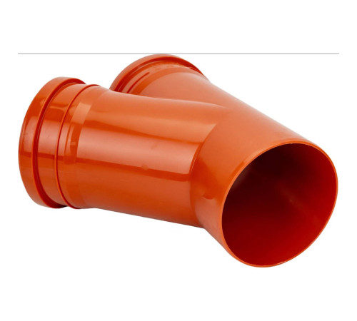 Тройник канализационный наружный Политэк 160x160/45° 1161645