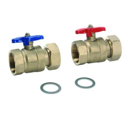 Комплект шаровых кранов REHAU 1 1/4 для промышленного коллектора 2 шт 12163941001