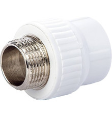 Муфта комбинированная Lammin PPR НР 32 мм x 1/2 белая 1641625