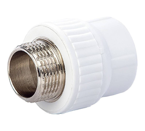 Муфта комбинированная Lammin PPR НР 32 мм x 1/2 белая 1641625