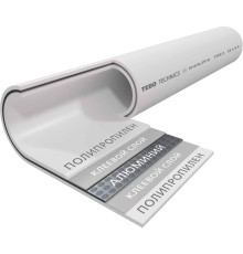 Труба полипропиленовая TEBO PP-R SDR6 армированная перфорированным алюминием в центре 25х4.2 мм 2 м 1426074