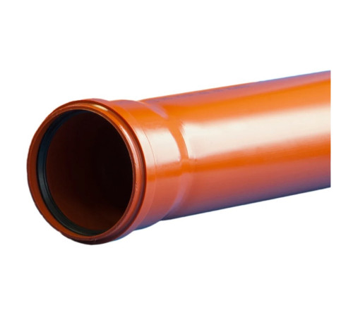 Труба канализационная наружная Политэк SN4 160х4.9х1000 мм ПП 1306990