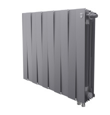 Радиатор биметаллический Royal Thermo PianoForte 500 12 секций нижнее подключение Silver Satin 1682379