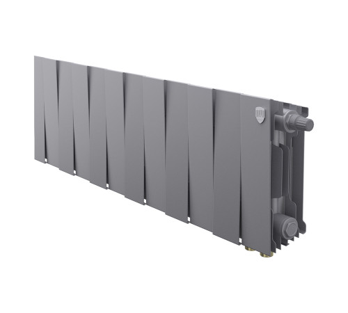Радиатор биметаллический Royal Thermo PianoForte 200 Серебристый 12 секций нижнее подключение НС-1682315