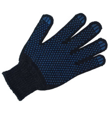 Перчатки трикотажные с ПВХ Профи Лайт 10 класс 5 нитей черные (10 пар) 1514289