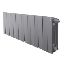 Радиатор биметаллический Royal Thermo PianoForte 300 Silver Satin 16 секций нижнее подключение НС-1682348