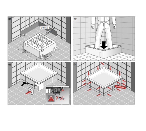 Основа для акрилового поддона Laufen 100х100 см пенополистирол 2.9557.2.000.000.1