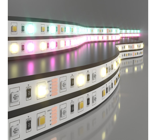 Светодиодная лента 24 В 14,4 Вт/м 60 Led/м 5050+5050 IP20, MIX RGB/теплый белый, 5 м Лента светодиодная 24V 14,4W 60Led 5050+5050 IP20 MIX RGB/теплый белый, 5м