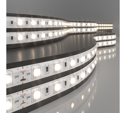 Светодиодная лента 24 В 14,4 Вт/м 60 Led/м 5050 IP65, теплый белый 3300K, 5 м Лента светодиодная 24V 14,4W 60Led 5050 IP65 теплый белый, 5м