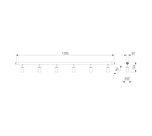 Module System Трековый светильник 24W 3000K (черный) 85178/01