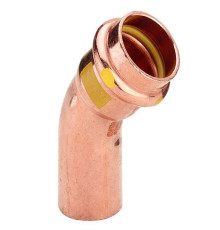 Угол-вставка 45° пресс Viega Profipress G 15 мм медь 345679