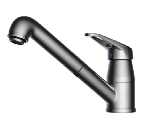 Смеситель для кухни Omoikiri Tateyama-S-C с выдвижным изливом хром 4994115