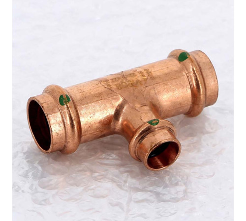 Тройник пресс медный Viega Profipress 22x15x22 мм 292027