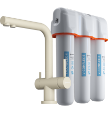 Комплект Omoikiri смеситель Nagano-P и фильтр pure drop Lite ваниль 4044.8028P