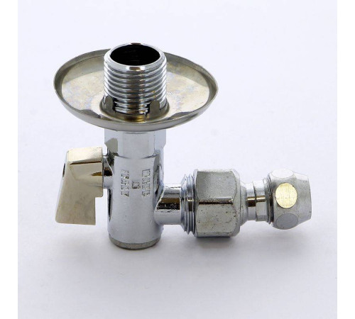 Кран шаровой угловой с фильтром Itap 386 1/2x10 мм хромированный 386 1/2