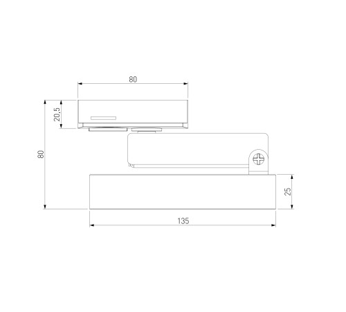 Трековый светодиодный светильник для однофазного шинопровода Spila черный 12W 4200K 85079/01