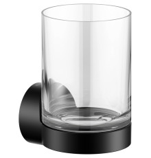 Держатель стакана со стаканом KEUCO Collection Reva чёрный матовый 12850 379000
